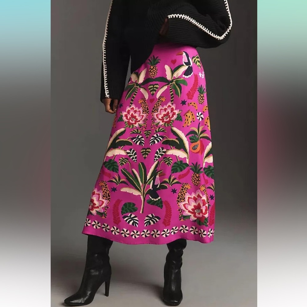 Anthropologie Farm Rio Skirt set